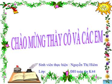 Bài giảng Toán Lớp 8 - Bài 4 Bất phương trình bậc nhất một ẩn - Nguyễn Thị Hiêm
